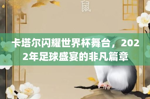 卡塔尔闪耀世界杯舞台，2022年足球盛宴的非凡篇章