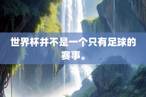 世界杯并不是一个只有足球的赛事。眉山市正发家政服务有限公司