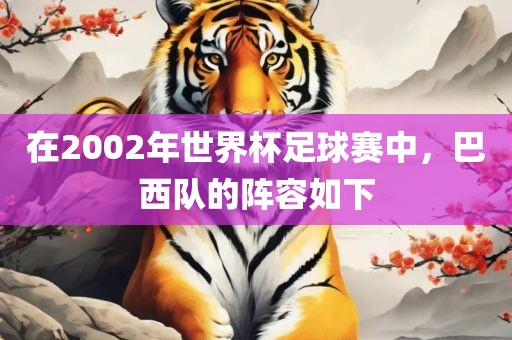在2002年世界杯足球赛中，巴西队的阵容如下