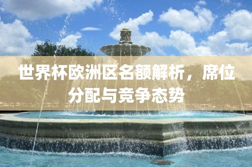 世界杯欧洲区名额解析，席位分配与竞争态势眉山市正发家政服务有限公司