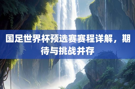 国足世界杯预选赛赛程详解，期待与挑战并存眉山市正发家政服务有限公司