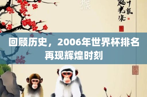 回顾历史，2006年世界杯排名再现辉煌时刻