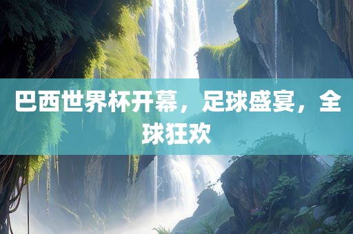 巴西世界杯开幕，足球盛宴，全球狂欢