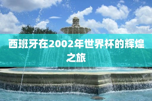 西班牙在2002年世界杯的辉煌之旅眉山市正发家政服务有限公司