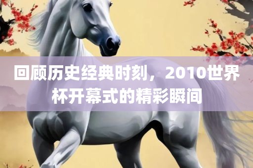 回顾历史经典时刻，2010世界杯开幕式的精彩瞬间眉山市正发家政服务有限公司