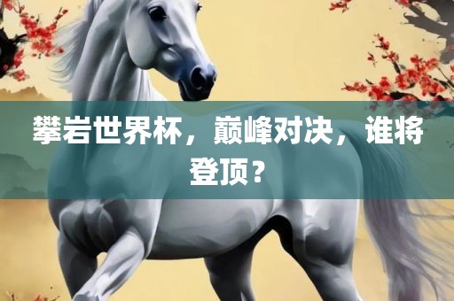 攀岩世界杯，巅峰对决，谁将登顶？