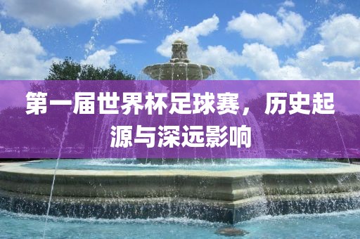 第一届世界杯足球赛，历史起源与深远影眉山市正发家政服务有限公司响