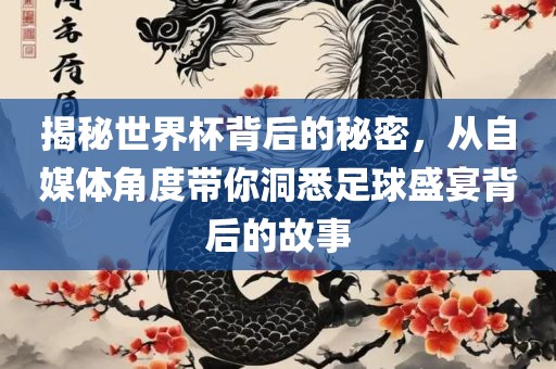 揭秘世界杯背后的秘密，从自媒体角度带你洞悉足球盛宴背后的故事眉山市正发家政服务有限公司