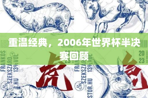 重温经典，2006年世界杯半决赛回顾