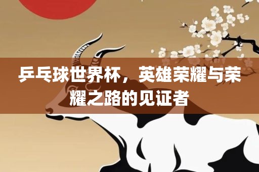 乒乓球世界杯，英雄荣耀与荣耀之路的见证者