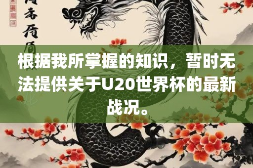 根据我所掌握的知识，暂时无法提供关于U20世界杯的最新战况。