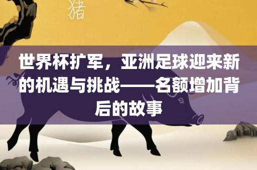 世界杯扩军，亚洲足球迎来新的机遇与挑战——名额增加背后的故事