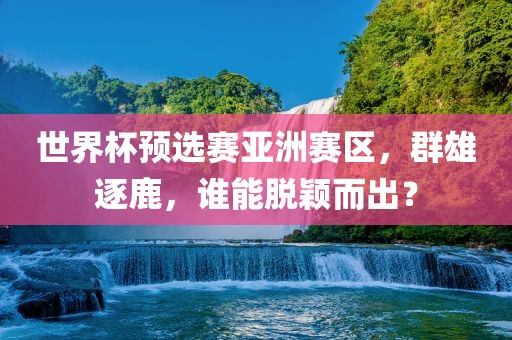 世界杯预选赛亚洲赛区，群雄逐鹿，谁能脱颖而出？眉山市正发家政服务有限公司