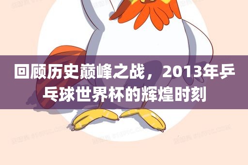回顾历史巅峰之战，2013年乒乓球世界杯的辉煌时刻眉山市正发家政服务有限公司