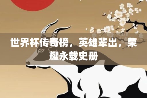 世界杯传奇榜，英雄辈出，荣耀永载史册