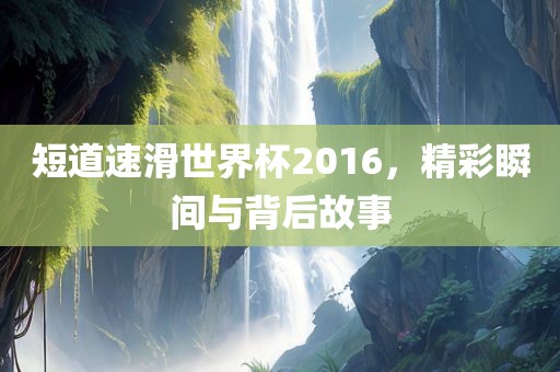 短道速滑世界杯2016，精彩瞬间与背后故事眉山市正发家政服务有限公司