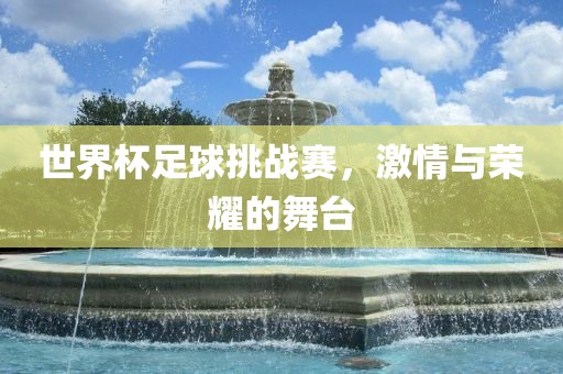 世界杯足球挑战赛，激情与荣耀的舞台眉山市正发家政服务有限公司