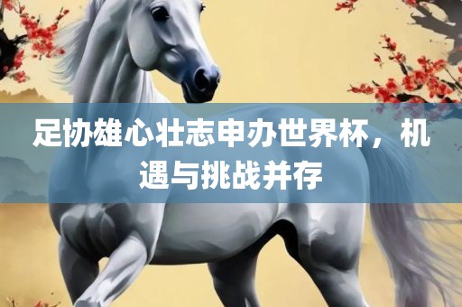足协雄心壮志申办世界杯，机遇与挑战并存