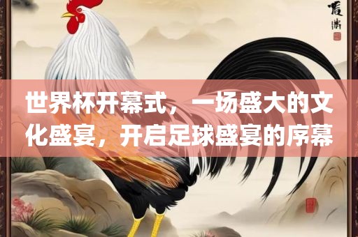 世界杯开幕式，一场盛大的文化盛宴，开启足球盛宴的序幕