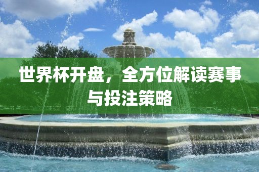 世界杯开盘，全方位解读赛事与投注策略眉山市正发家政服务有限公司