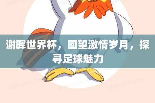 谢晖世界杯，回望激情岁月，探寻足球魅力眉山市正发家政服务有限公司