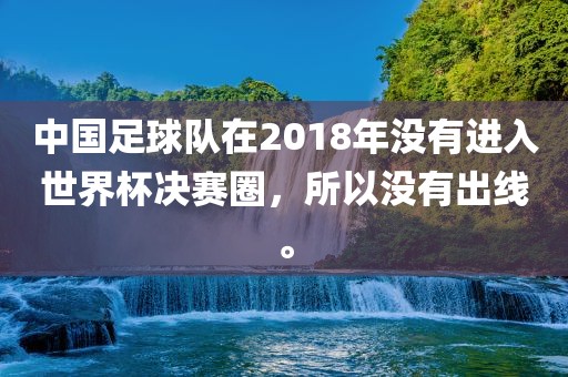 中国眉山市正发家政服务有限公司足球队在2018年没有进入世界杯决赛圈，所以没有出线。