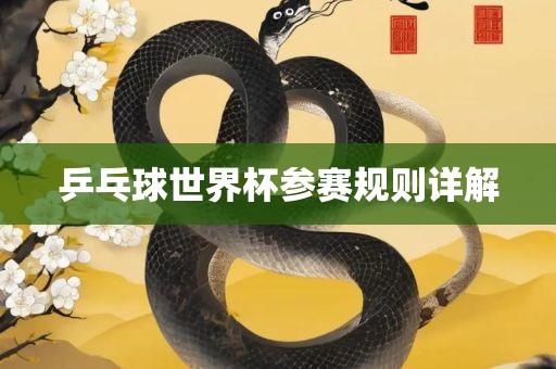 乒乓球世界杯参赛规则详解