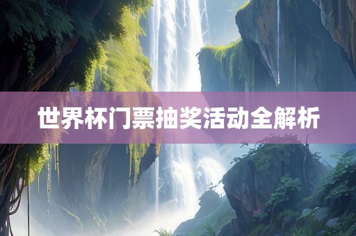 世界杯门票抽奖活动全解析