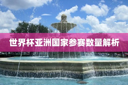 世界杯亚洲国家参赛数量解析眉山市正发家政服务有限公司