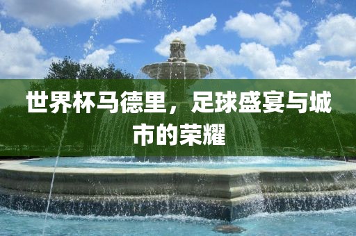 世界杯马德里，足球盛宴与城市的荣耀眉山市正发家政服务有限公司