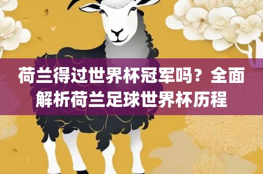 荷兰得过世界杯冠军吗？全面解析荷兰足球世界杯历程眉山市正发家政服务有限公司