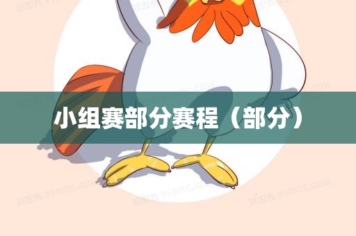 小组赛部分赛程（部分）眉山市正发家政服务有限公司