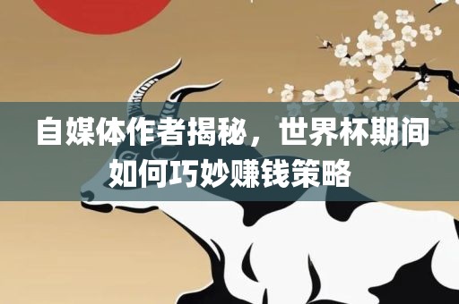 自媒体作者揭秘，世界杯期间如何巧妙赚钱策略