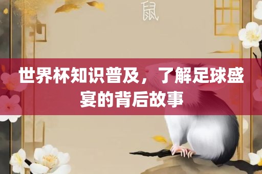 世界杯知识普及，了解足球盛宴的背后故事眉山市正发家政服务有限公司