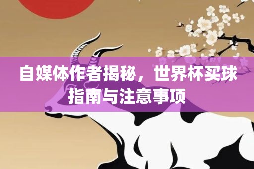 自媒体作者揭秘，世界杯买球指南与注意事项