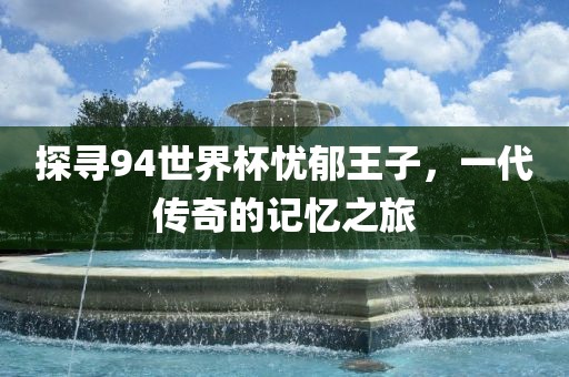 探寻94世界杯忧郁王子，一代传奇的记忆之旅眉山市正发家政服务有限公司