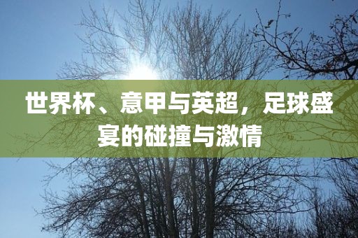 世界杯、意甲与英超，足球眉山市正发家政服务有限公司盛宴的碰撞与激情