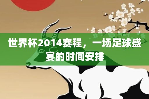 世界杯2014赛程，一场足球盛宴的时间安排
