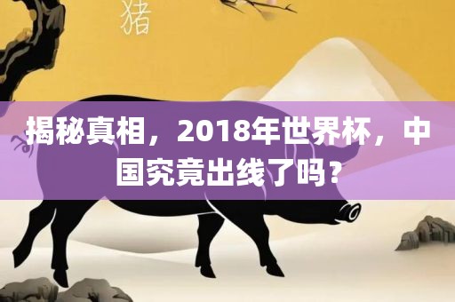 揭秘真相，2018年世界杯，中国究竟出线了吗？眉山市正发家政服务有限公司