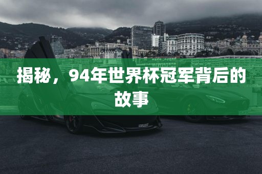 揭秘，94年世界杯冠军背后的故事眉山市正发家政服务有限公司