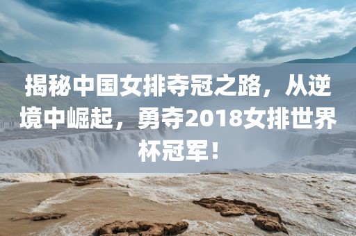 揭秘中国女排夺冠之路，从逆境中崛起，勇夺2018女排世界杯冠军！眉山市正发家政服务有限公司