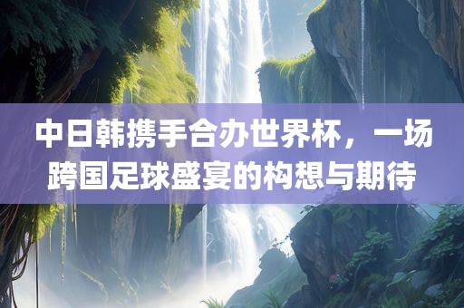 中日韩携手合办世界杯，一场跨国足球盛宴的构想与期待
