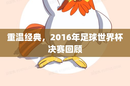 重温经典，2016年足球世界杯决赛回顾