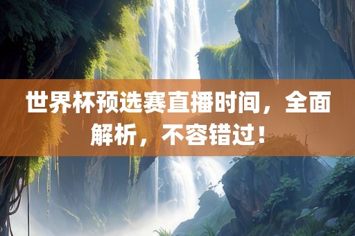 世界杯预选赛直播时间，全面解析，不容错过！