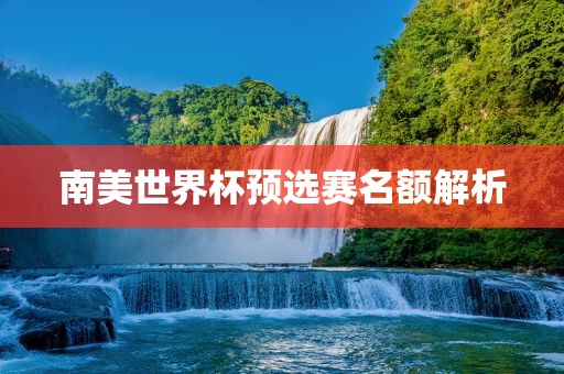 南美世界杯预选赛名额解析