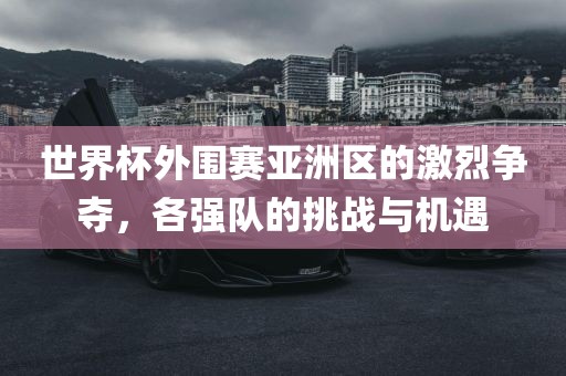 世界杯外围赛亚洲区的激烈争夺，各强队的挑战与机遇眉山市正发家政服务有限公司
