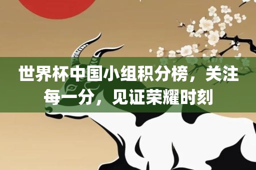 世界杯中国小组积分榜，关注每一分，见证荣耀时刻
