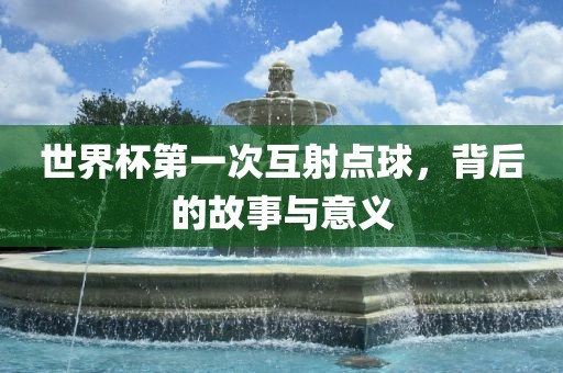 世界杯第一次互射点球，背后的故事与意义眉山市正发家政服务有限公司
