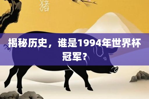 揭秘历史，谁是1994年世界杯冠军？眉山市正发家政服务有限公司