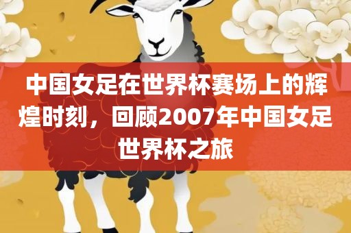 中国女足在世界杯赛场上的辉煌时刻，回顾2007年中国女足世界杯之旅